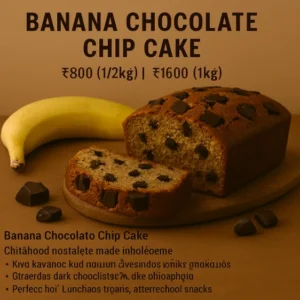 Banana Chocolate Chip Cake 1/2kg