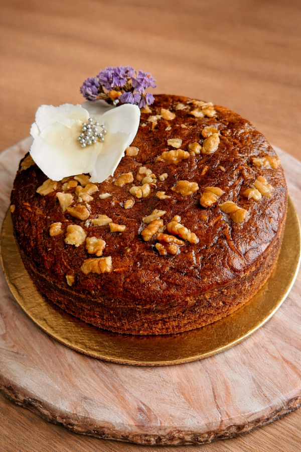 Wholewheat Carrot, Cranberry & Walnut Cake